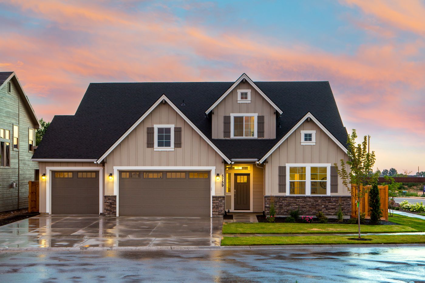 Modern residential property exterior