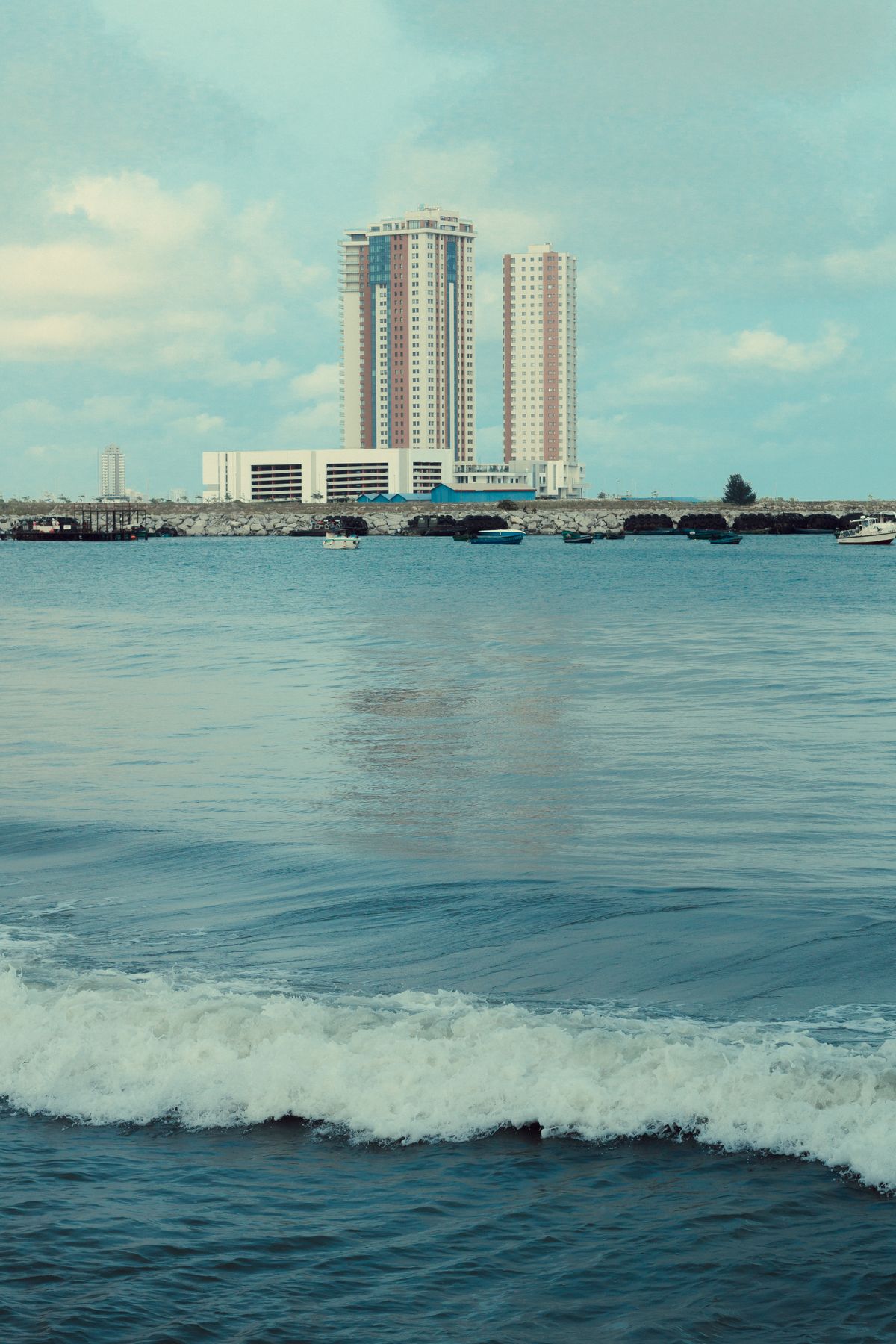 Modern West African coastal skyline
